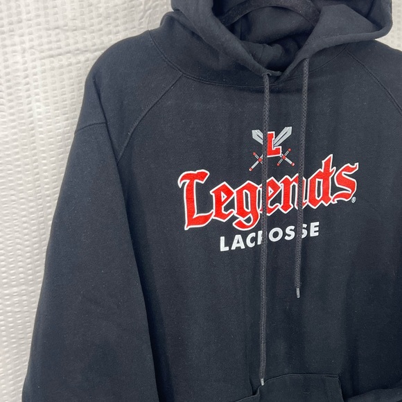 Legends lacrosse a men's black hoodie Size Small Casual - Picture 7 of 11